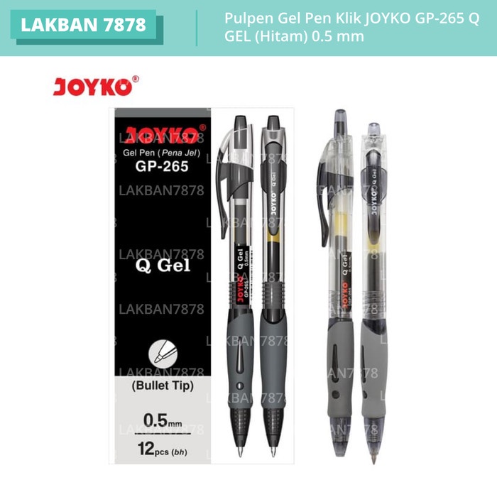 

Jual Pulpen Gel Pen Klik Joyko Gp-265 Q Gel (Hitam) 0.5 Mm Setara Kenko K-1 Terlaris