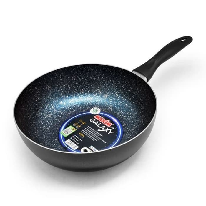 MAXIM GALAXY 24CM DEEP WOK NGLX-DW24-P-TS-W Wajan Anti Lengket