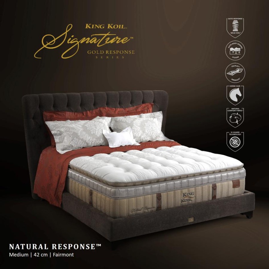 full set kasur springbed king koil natural response