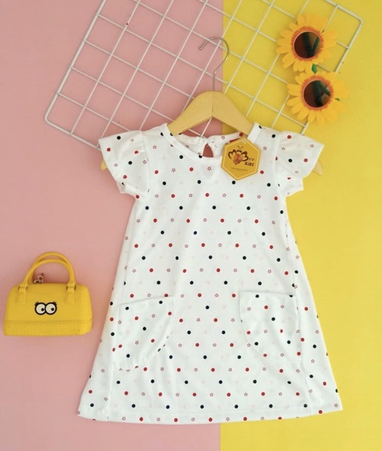 Dress My bee henm bahan dress  kaos untuk usia 1-6 tahun mybee