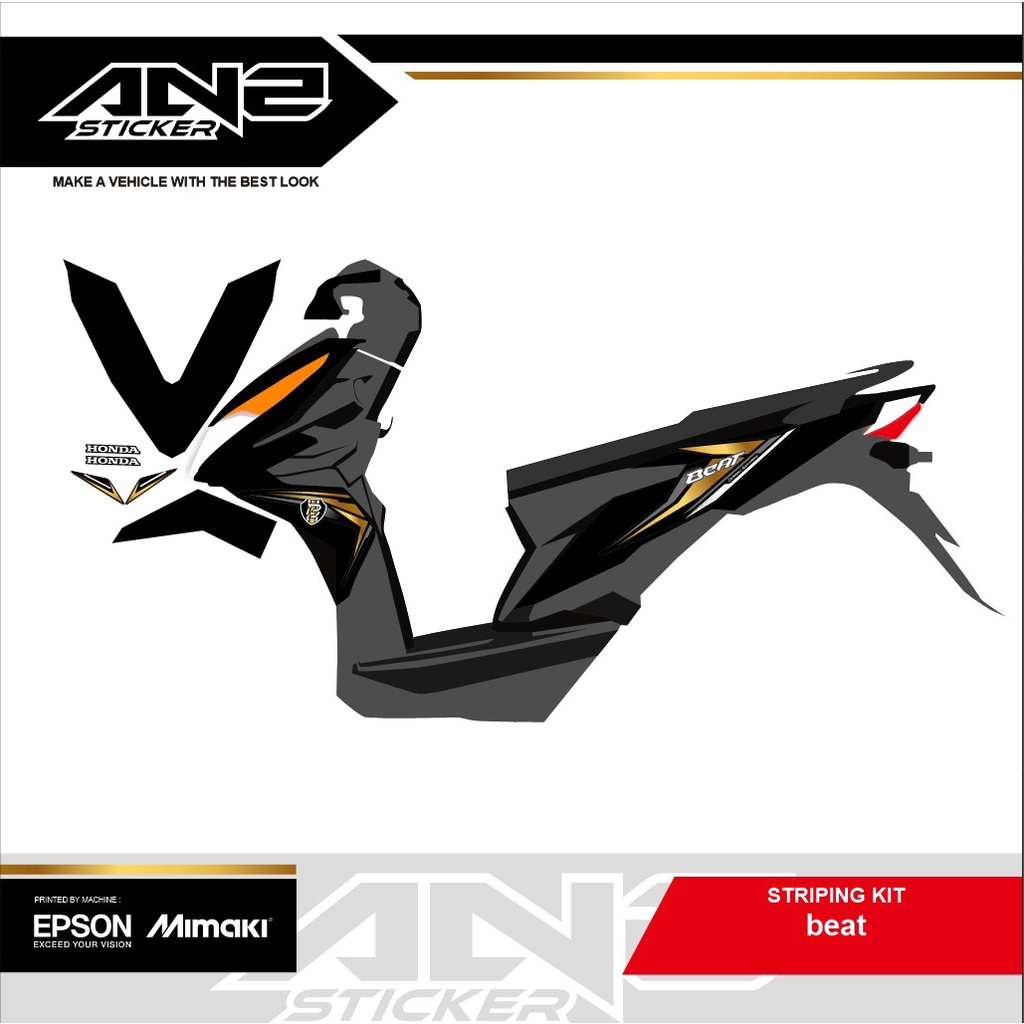 STRIPING BEAT NEW 2018 STIKER VARIASI BEAT ESP
