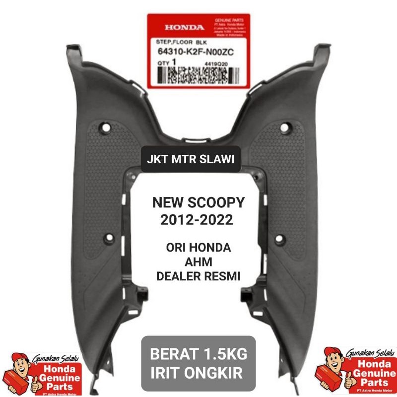 64310-K2F-N00ZC step floor bordes pijakan kaki scoopy new prestige  tahun 2021-2022 K2F warna hitam asli honda