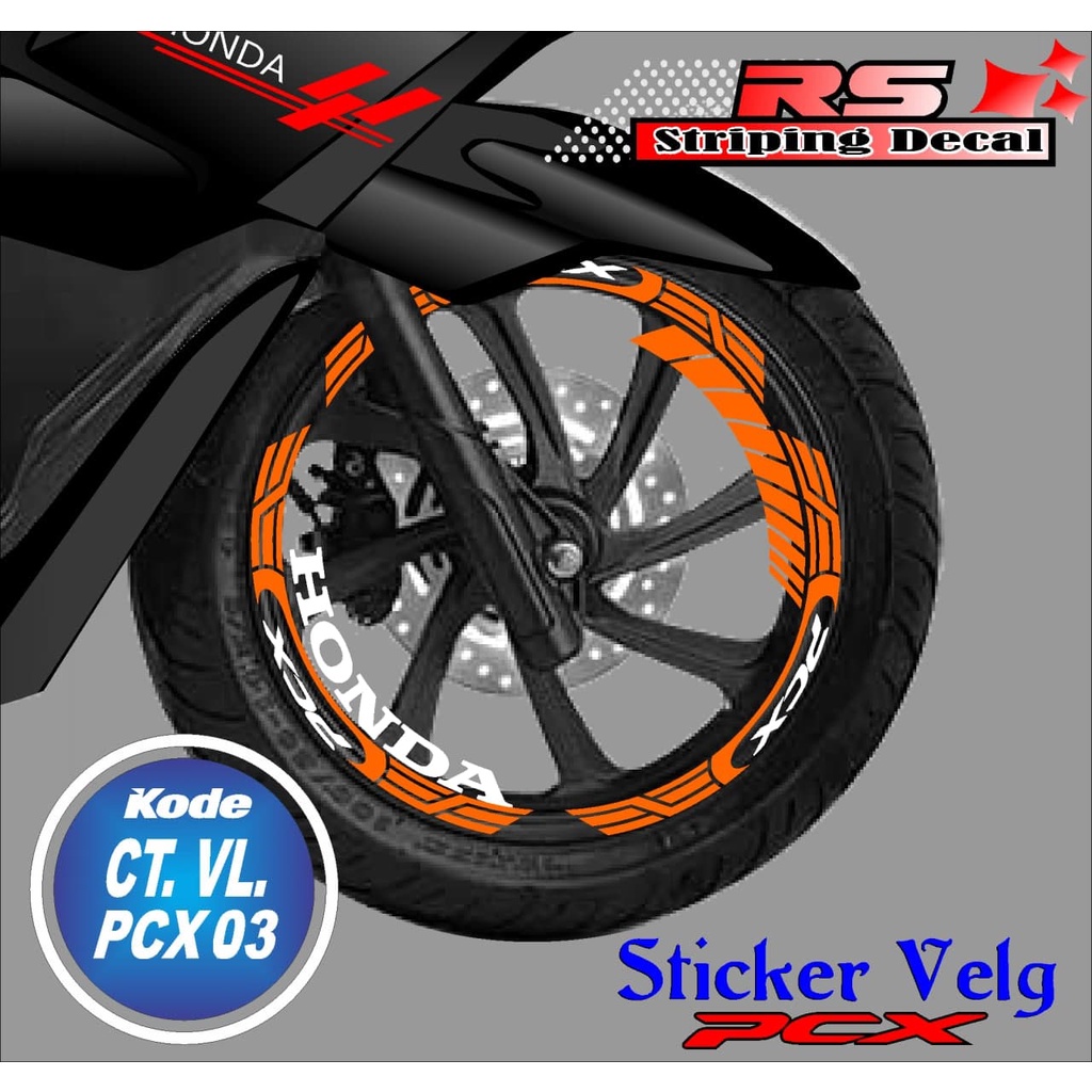 LIST VELG PCX - STIKER LIST VELG PCX - LIST PELEK  MOTOR PCX JZ 03