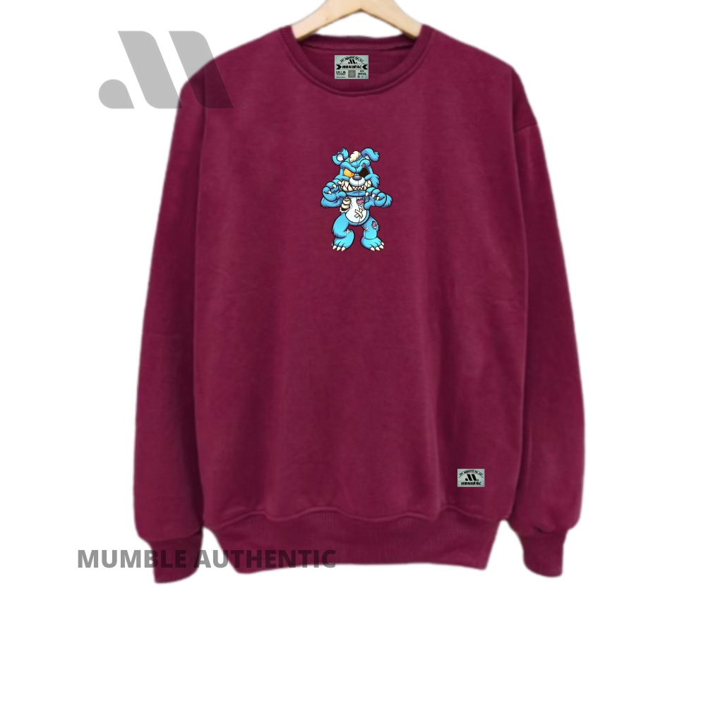 Sweatshirt Crewneck Katun Tebal Warna Maroon Oversize Terbaru Terkeren 2022 Oroginal Mumble Authentic Switer Kruneck