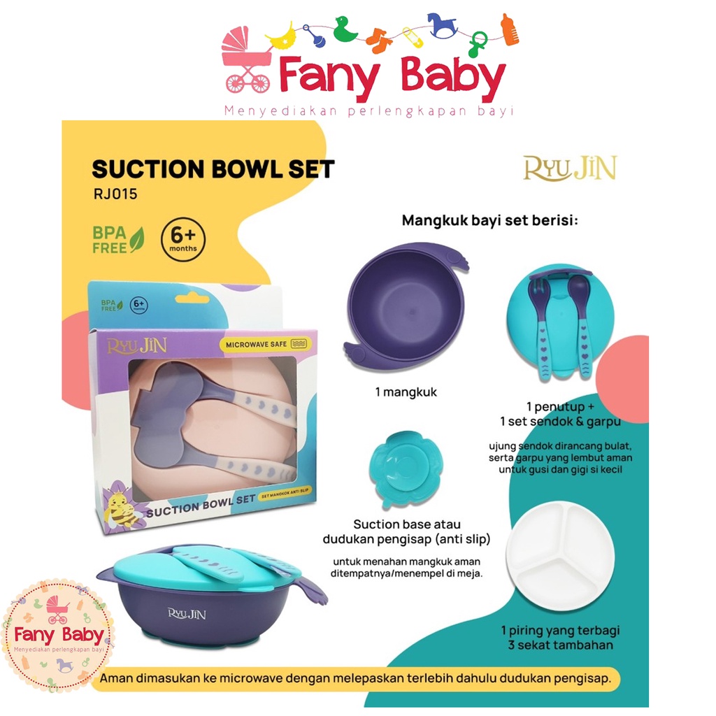 RYU JIN SUCTION BOWL SET 6M+ RJ-015