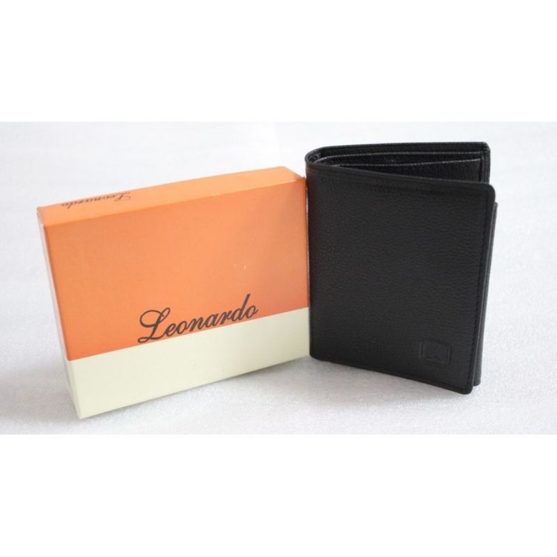 [ PROMO ] LEONARDO Dompet Pria Model Lipat Bahan Kulit Sapi Dua Warna untuk Pria tas pria