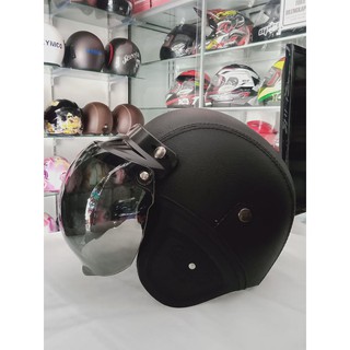 HELM BOGO GTR LE ONO FULL KULIT warna HITAM FULL | Shopee