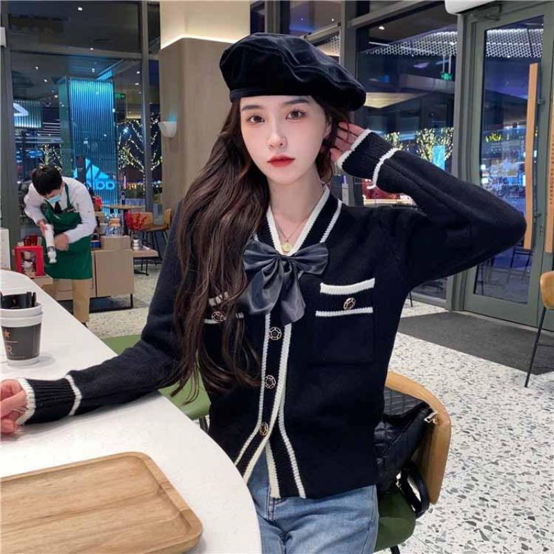READY Langsung Kirim Chanel Knit Cardigan - SWEET BERRY