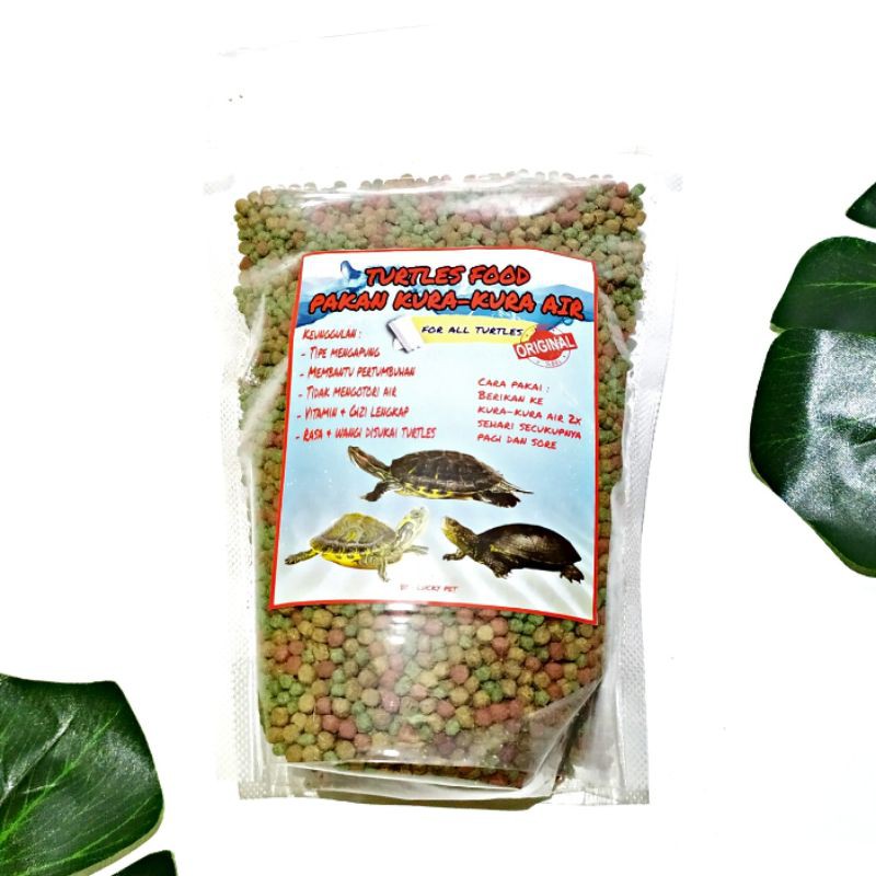 [250 GRAM] Makanan pelet pakan kura-kura air Brazil res dada merah turtle food reptil air katak COD 