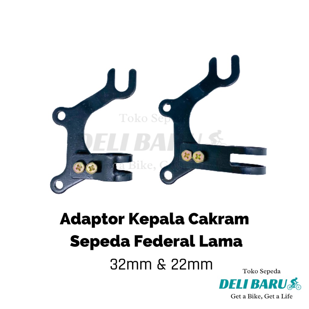 Adaptor sambungan dudukan kepala rem cakram disc brake sepeda federal jadul lama