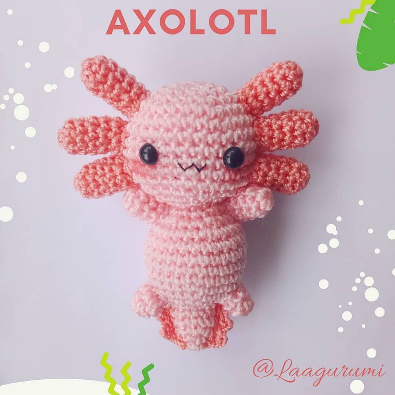 Laagurumi Amigurumi Boneka Rajut Axolotl Shopee Indonesia