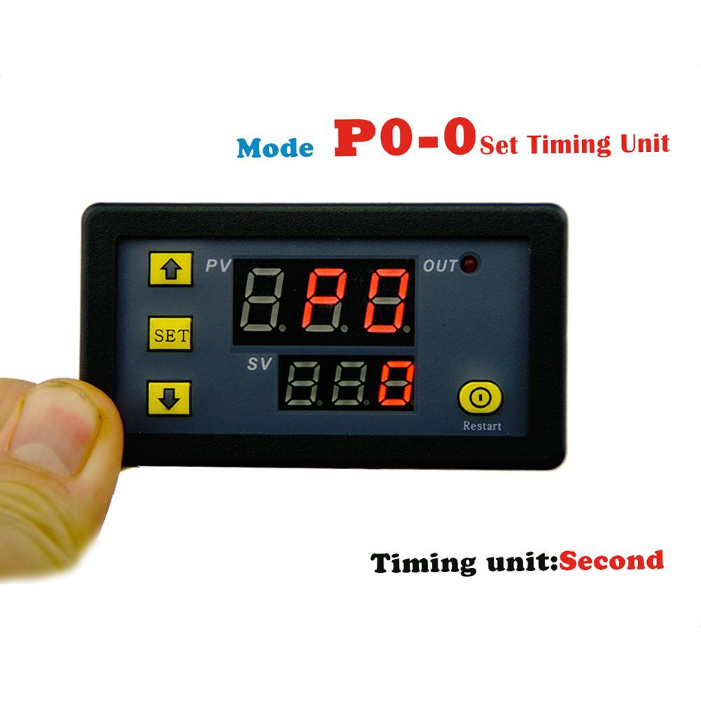 12V 20A Timing Delay Timer Relay Module Digital LED Dual Display Cycle 0-999 Hours Adjustable Power