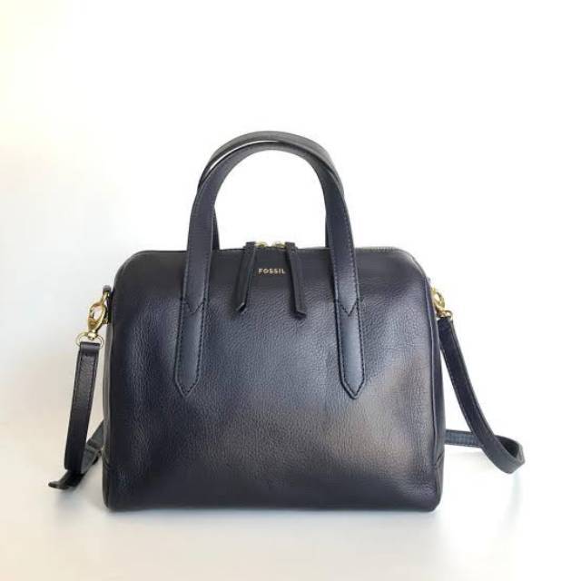 Fossil Sydney Satchel Midnight Navy