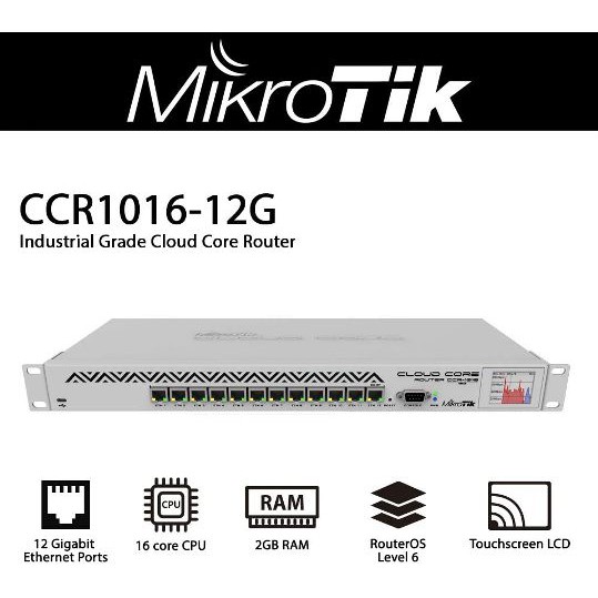 Mikrotik CCR1016-12G (v2) Cloud Core Router