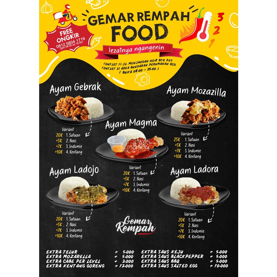 Jual Daftar Menu Bisa Request Desain Shopee Indonesia