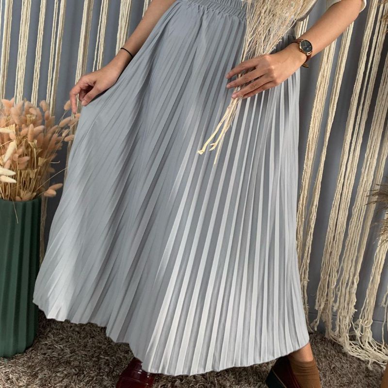 Rok plisket klok premium//Maxi//bawahan premium