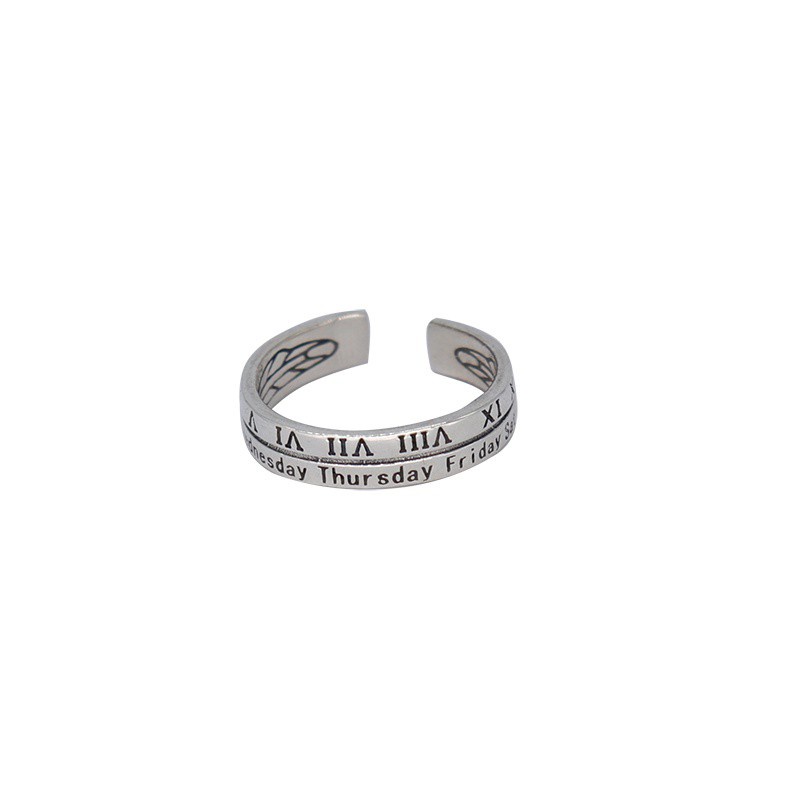 Roman Numeral Ring Accessories Retro Hip Hop Harajuku