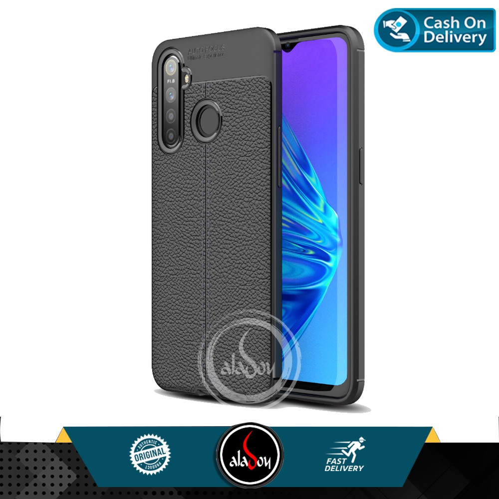 Case Realme 5i Ultra Slim Autofocus Leather Premium Softcase