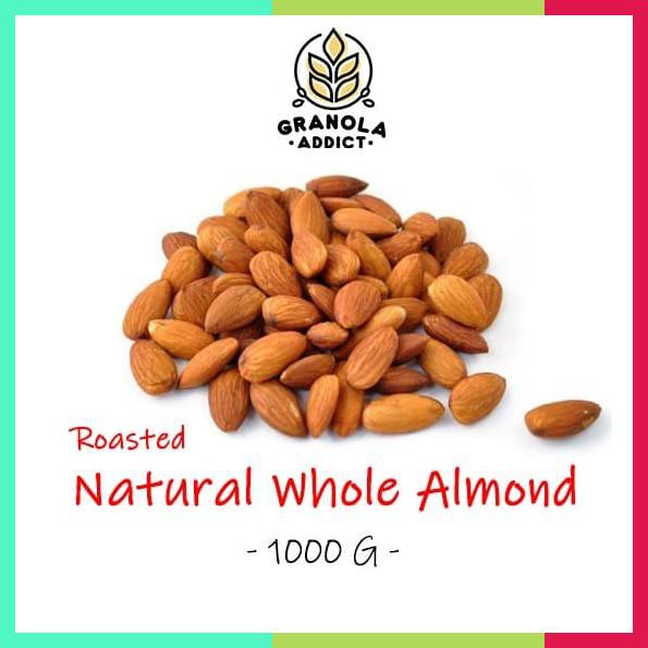 

Roasted Whole Almond / Kacang Almond Panggang 1000G 1Kg