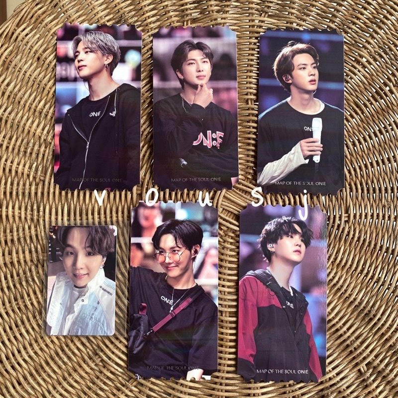 yoongi dvd photocard holo ticket bts mots one