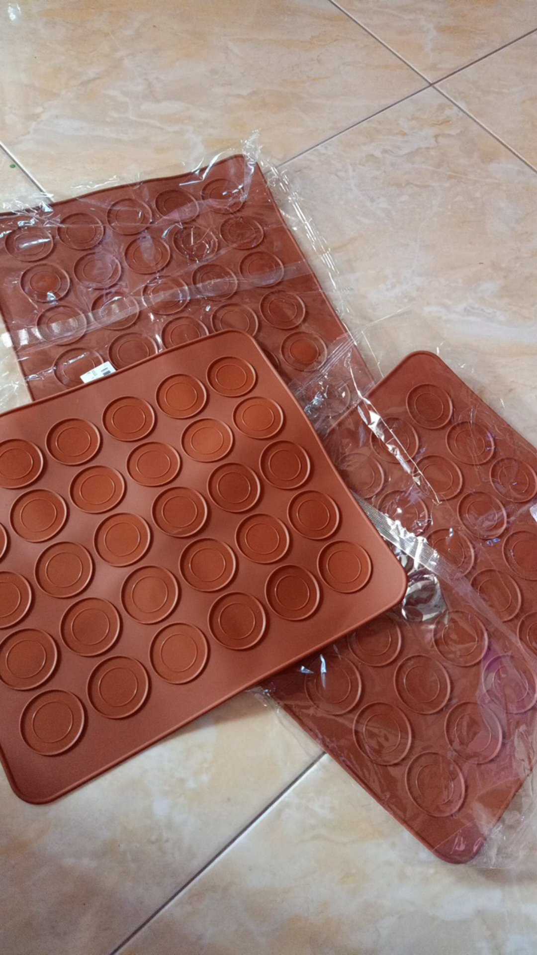 Cetakan Macaroon 30 Rongga Bahan Silikon Untuk Oven