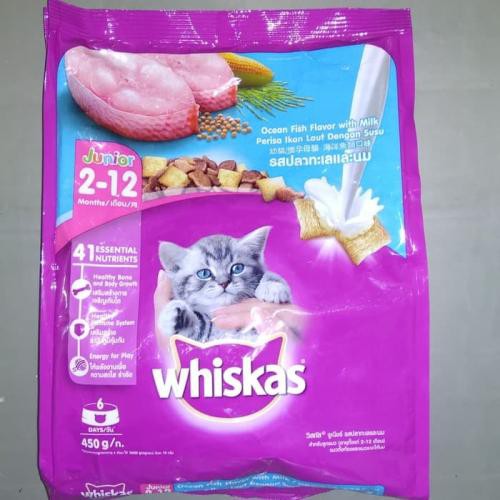 Makanan Kucing Kering Dry Food Whiskas Junior 450gr