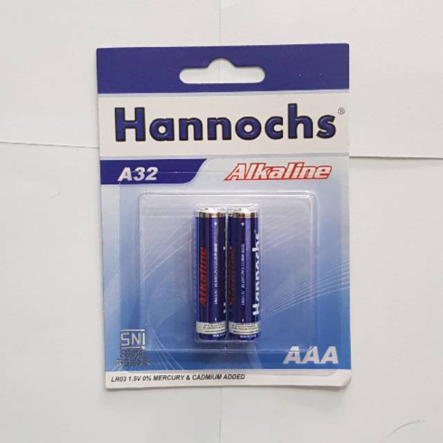 Battery / Baterai Hannochs Alkaline AAA isi 2 pcs