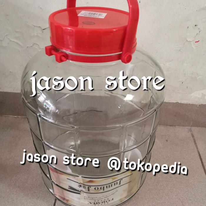 Toples Kaca Besar 20 Liter/Toples Kerupuk Dll/Toples Kaca 20 Liter