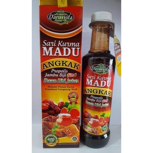 

Sari Kurma Madu Angkak Darusyifa Plus Propolis Jambu Biji Daun Ubi Moomtaz