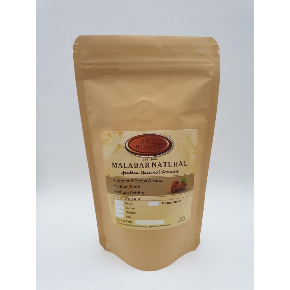 

KOPI ARABIKA MALABAR NATURAL 200 GRAM BIJI DAN BUBUK - kkp278