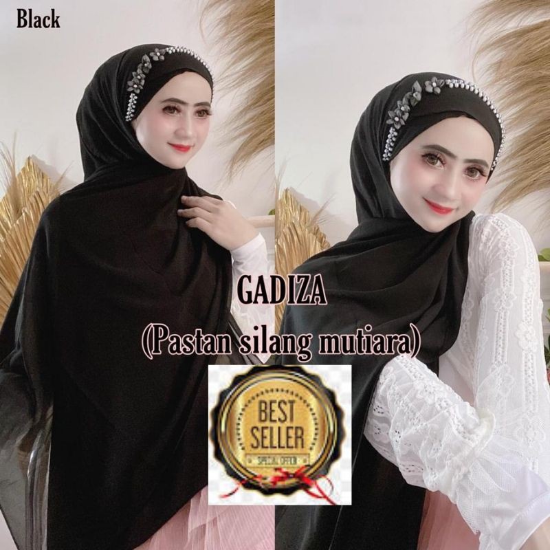 Jilbab Pasmina Instan PASTAN SILANG MUTIARA Ceruty Premium Babydoll