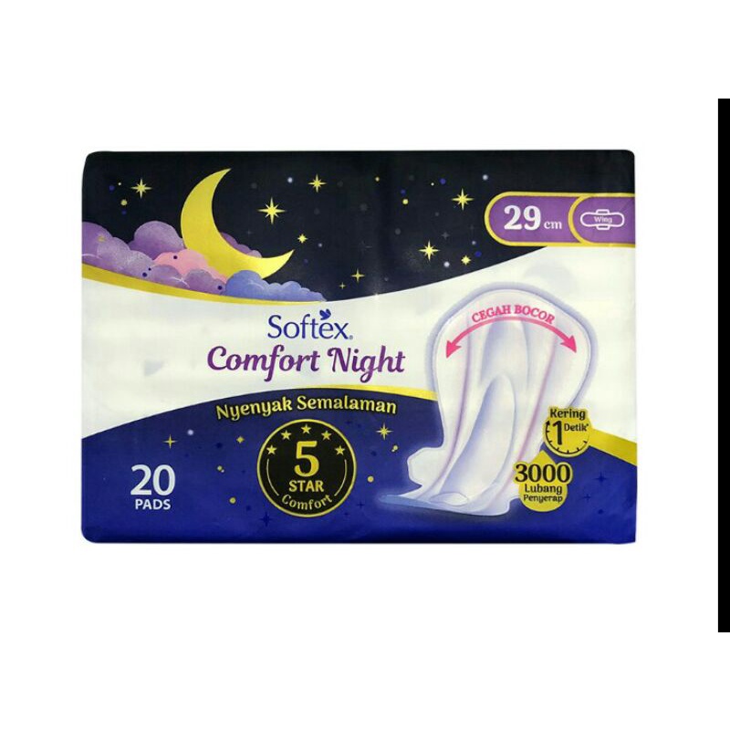 Softex Comfort Night Pembalut 29 cm 20 pcs