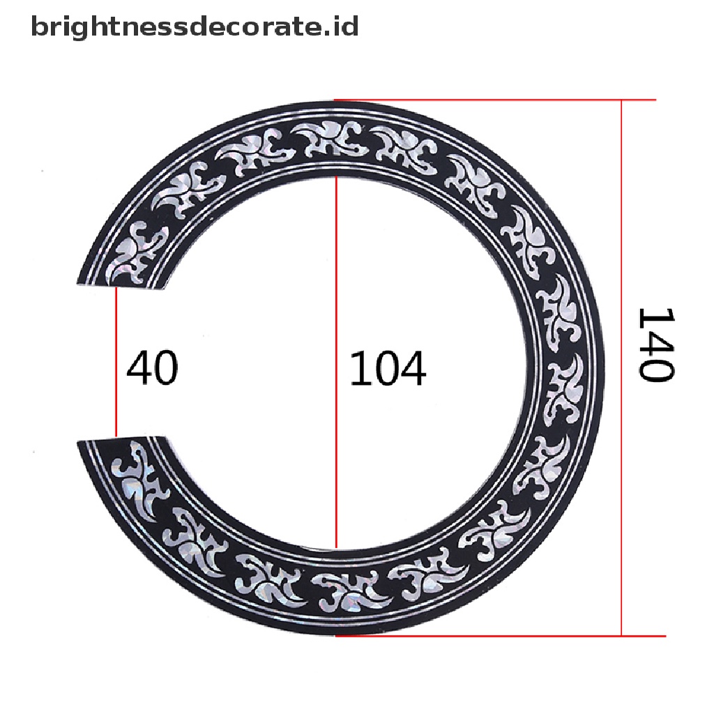 Lubang Suara Gitar Bentuk Lingkaran Bahan PVC Keras Ukuran 104mm 94mm inch Rosette Inlay