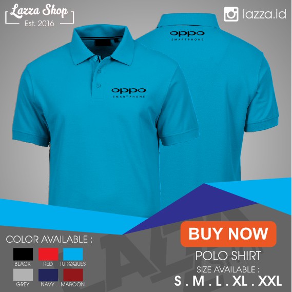 Poloshirt / Polo Kaos Gadget Oppo Smartphone Murah Best Quality -ACS  - AQ