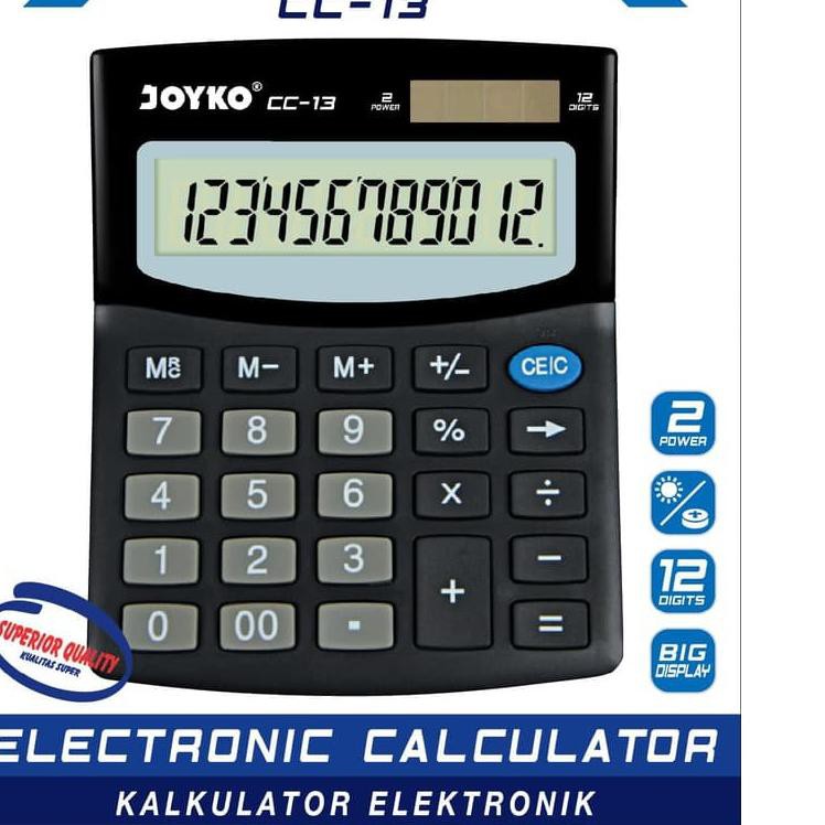 

Terbaru, Calculator - Kalkulator Joyko CC-13 - 12 Digits yau. . .