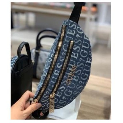 TAS PINGGANG GGUESS RONNIE DENIM BLUE #108087