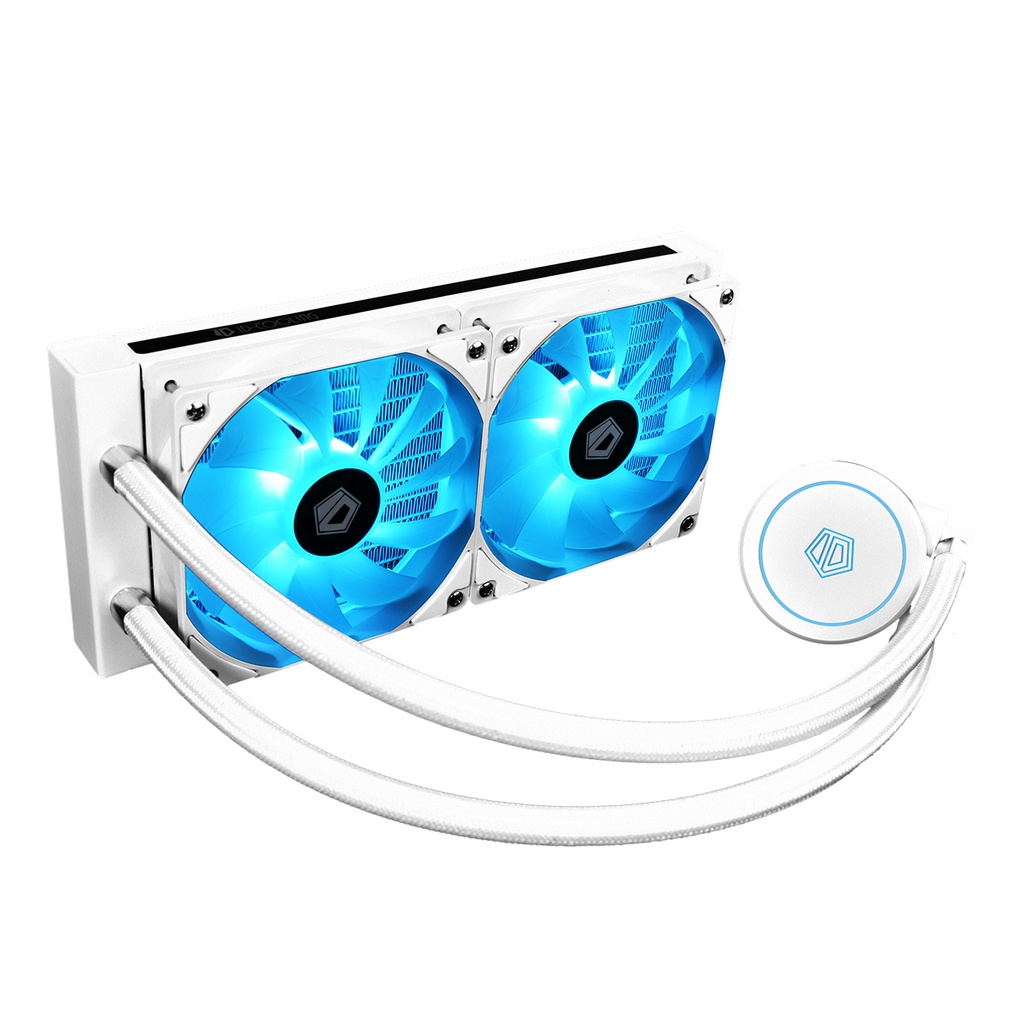 ID-Cooling AURAFLOW X 240 SNOW | AIO Liquid Water CPU Cooler RGB Sync