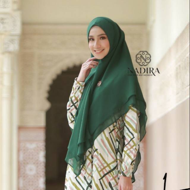 KHIMAR HAURA EMERALD ORI NADIRA HIJAB | KHIMAR POLOS ANTEM