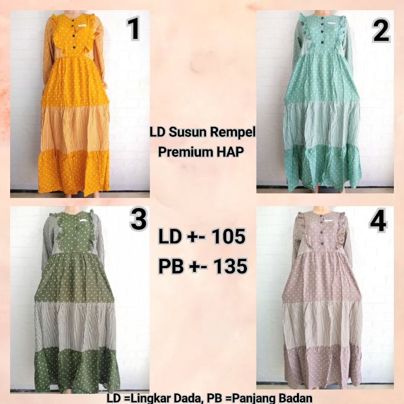 LONGDRESS GAMIS SUSUN REMPEL ORIGINAL HAP TALI BELAKANG CANTIK DAN ADEM BUSUI FRIENDLY NDLGRS