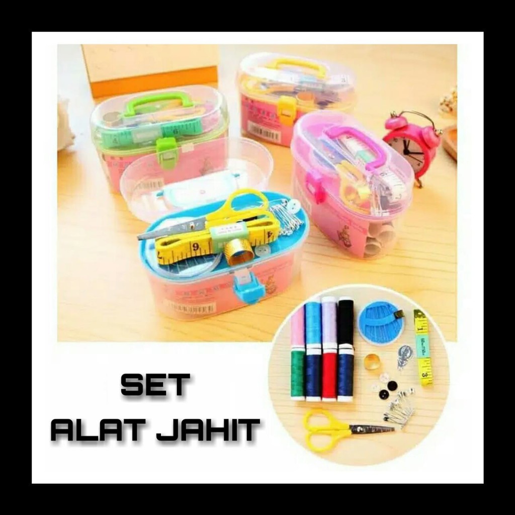 [JY]SET ALAT JAHIT LENGKAP DENGAN BOX WARNA RANDOM