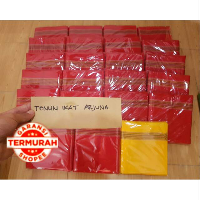 KAIN TENUN PAMIRING KHAS TORAJA merah kuning