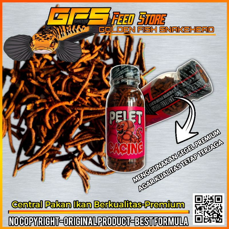 Pelet Cacing 50 Gram Pakan Baby Channa-GFS GEED