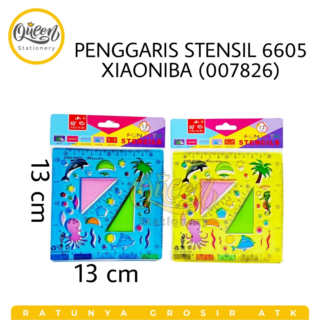 

1 PCS PENGGARIS STENSIL 6605 XIAONIBA / PENGGARIS BENTUK / PENGGARIS LUCU (007826)