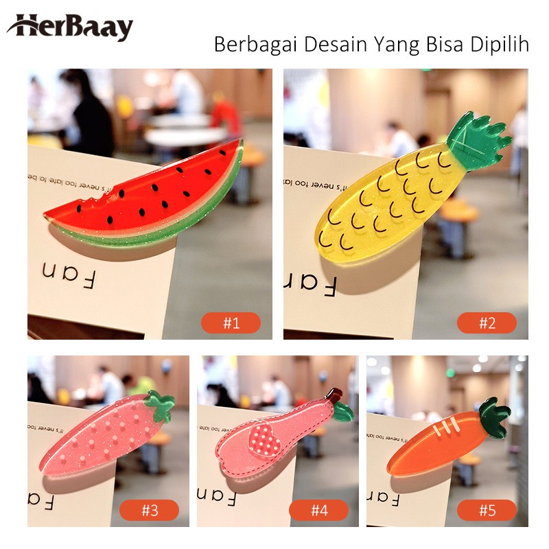 

Herbaay hairclip bayi lucu motif buah hairpin anak perempuan jepit rambut korea Permen Girl Hiasan