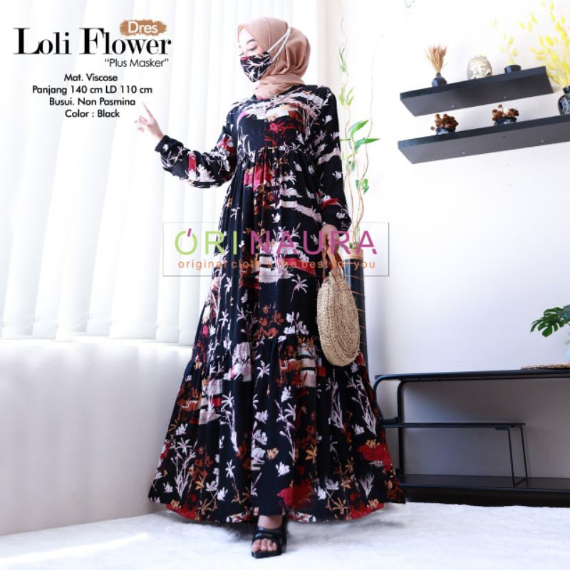 GAMIS RAYON VISCOSE /GAMIS MURAH /GAMIS LOLI FLOWER ORINAURA/GAMIS KEKINIAN/GAMIS JUMBO/GAMIS KATUN