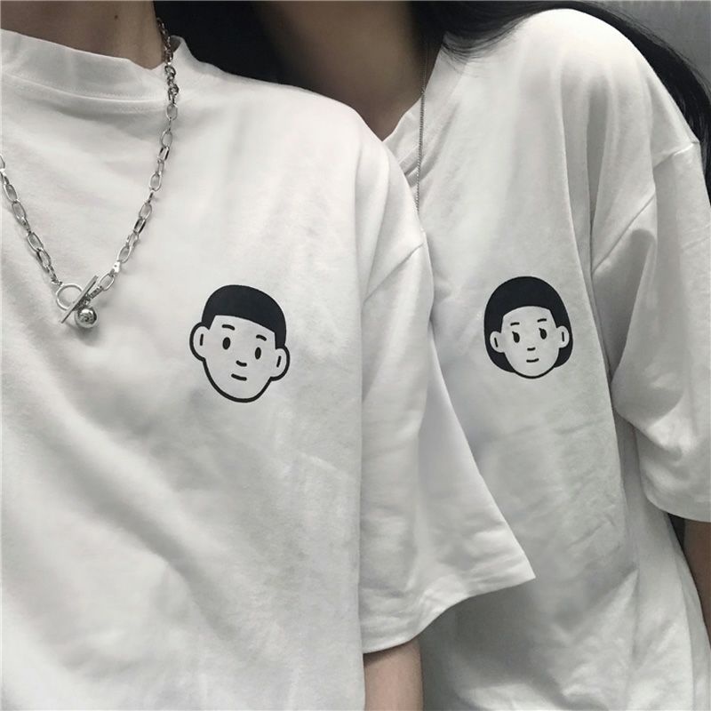 (M - 6XL) KAOS BOY &amp; GIRL CUTE (HARGA PER BIJI/ 1 KAOS)/ T-SHIRT BIGSIZE JUMBO COUPLE MATCH CUTE ANNIVERSARY