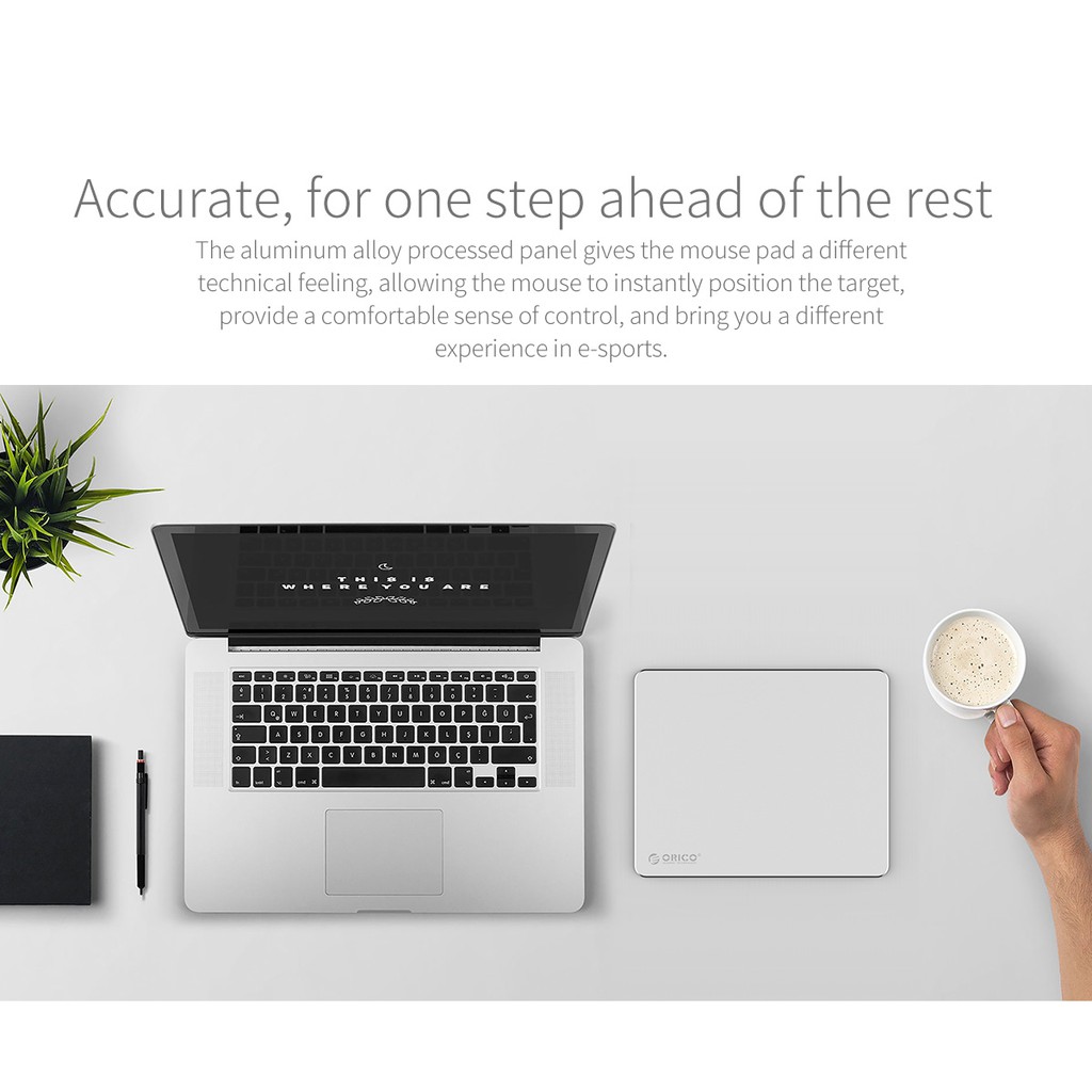 Mousepad orico aluminum hard double side amp3025 - alas mouse pad mat 30x25 amp-3025