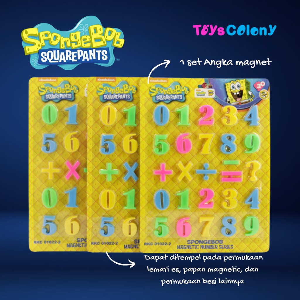 Mainan Edukasi Magnet Angka Number Magnet Spongebob RKC01022-2