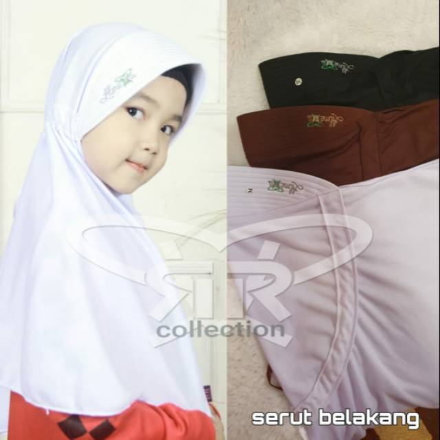 jilbab / anak /allsize 6-9 tahun/ KERUDUNG SEKOLAH bahan kaos premium