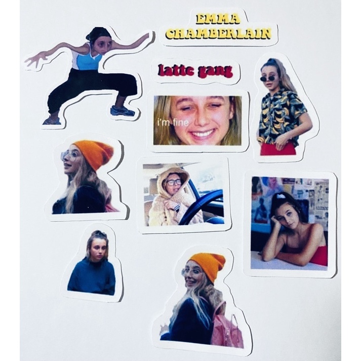 

[REAL PICT!!] Sticker Set Aesthetic| EMMA CHAMBERLAIN| Sticker Tumblr